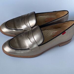 Marc Joseph East village women’s gold leather loafers